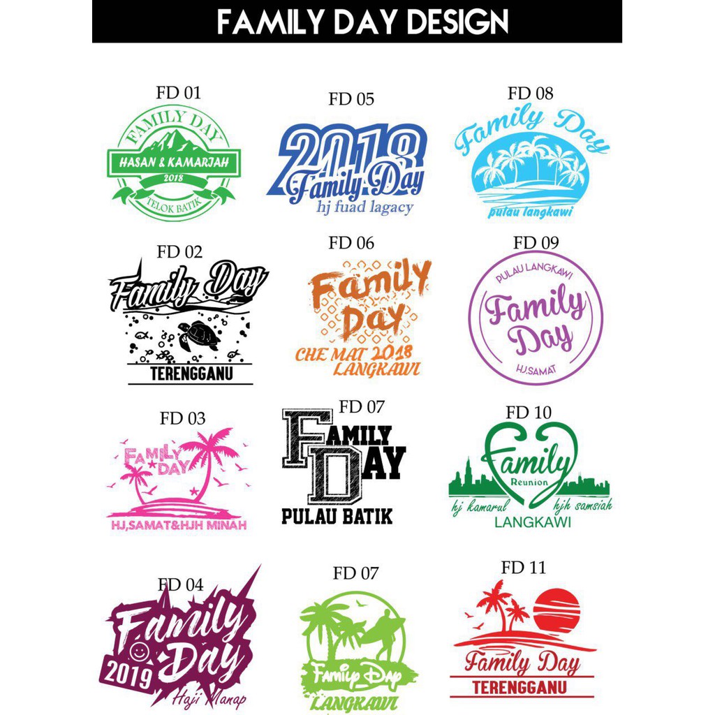 design baju family day 2019