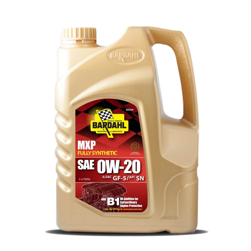 BARDAHL FULLY SYNTHETIC SAE 0W20 (SN/ILSAC GF-5) ENGINE OIL 3 LITERS ...