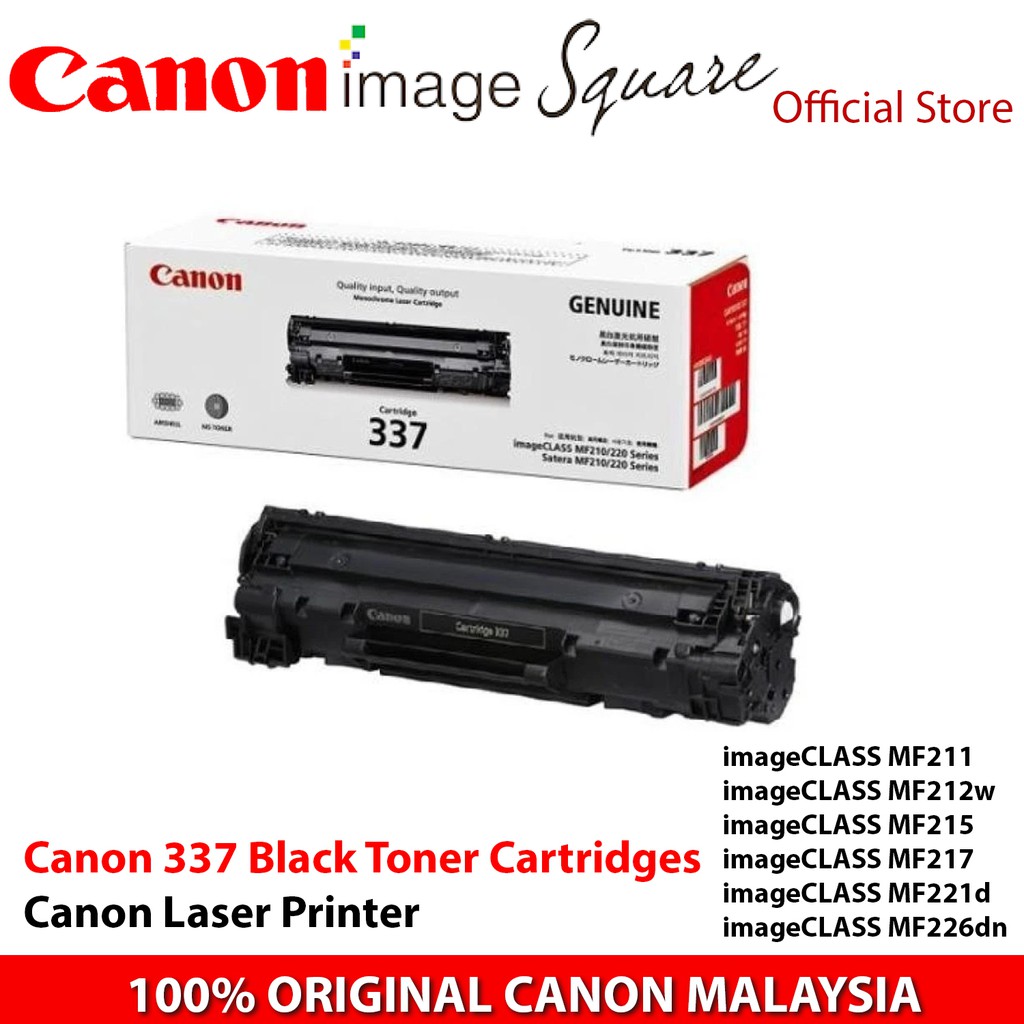 Canon Original 337 Black Toner Cartridge For Mf244dw Mf237w Mf241d Mf246dn Mf226dn Mf232w Mf235 100 Original Canon Shopee Malaysia