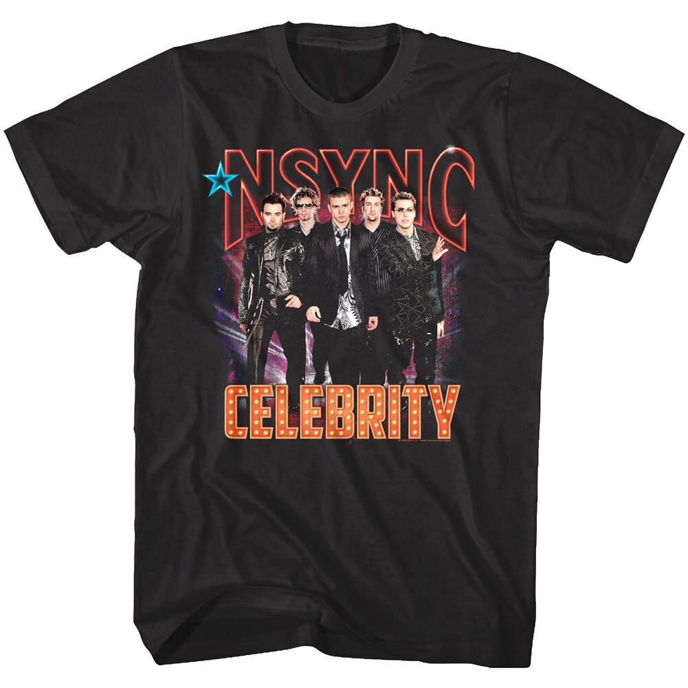 Funny Men'S Tshirt Nsync Justin Timberlake Celebrity Mens T Shirt Pop Music Album Cover Art Merch Multi Color Tee