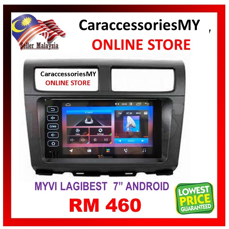 Myvi Lagi best Android Player with MP-5/Bluetooth/TV/Touch Screen/SD/USB/Radio/ With Casing
