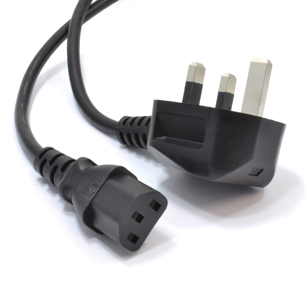 3pin Uk Plug Ac Power Cord With 13a Fuse For Pc Desktop Monitor Computer 1 5m Shopee Malaysia