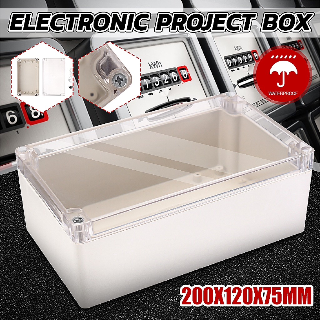 Waterproof Clear Electronic Project Box Enclosure Hobby Case 200*120*75mm 