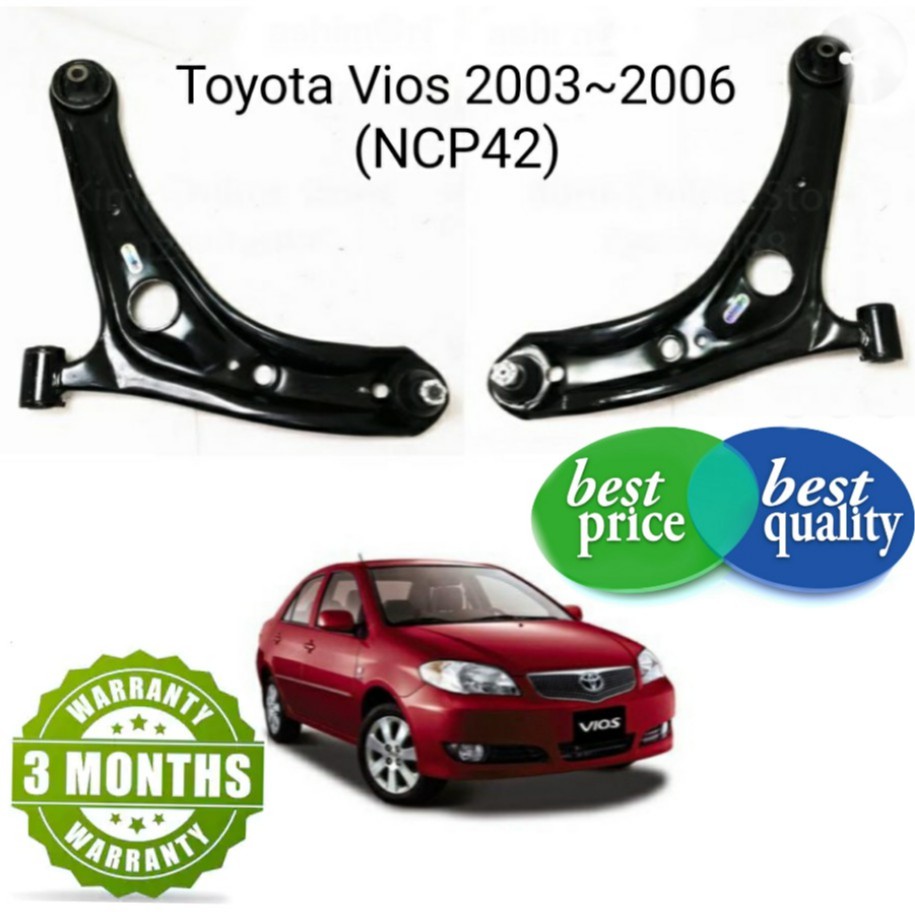 LOWER ARM TOYOTA VIOS NCP42 FRONT RIGHT RH LEFT LH (20052006