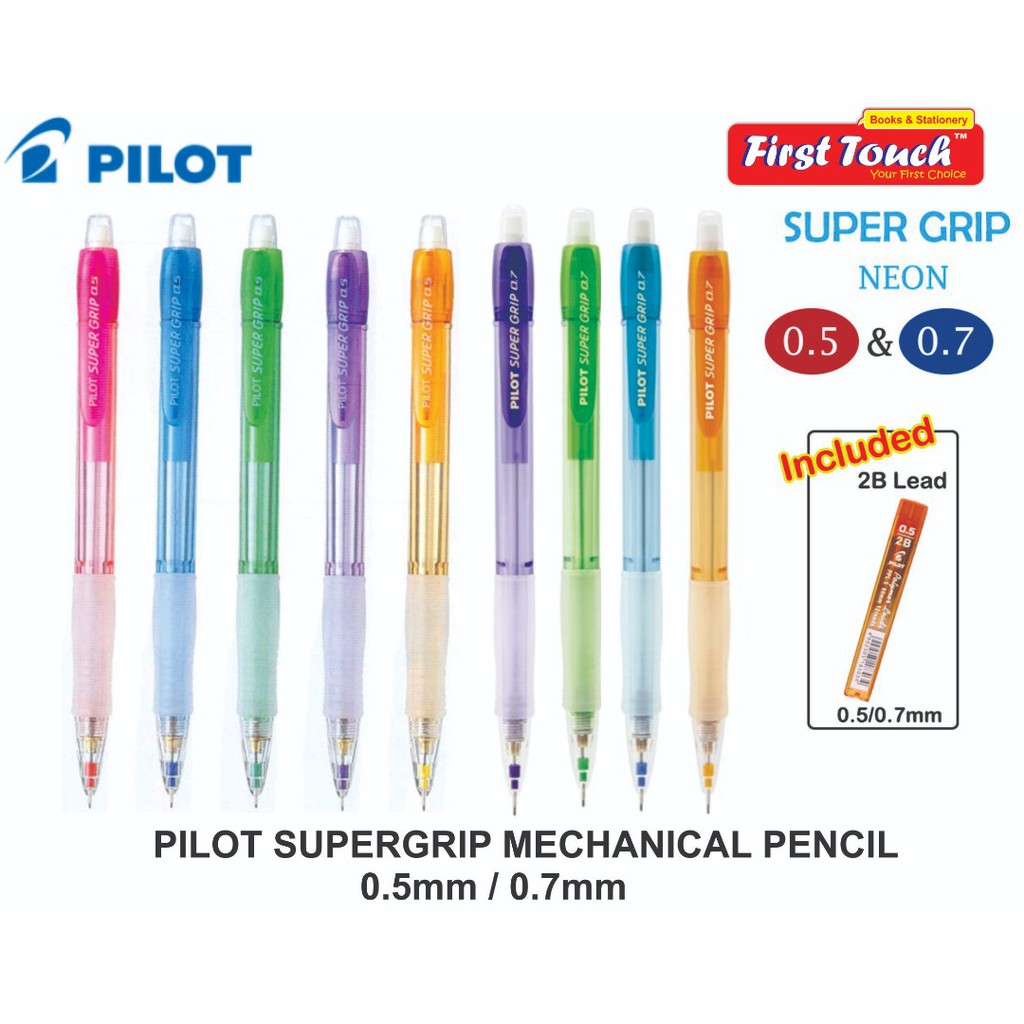 Mechanical Collectibles Pilot Super Grip mechanical pencil 0.5mm neon
