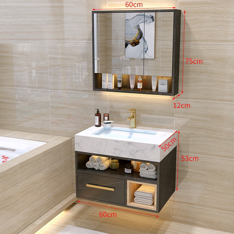 Bathroom Basin Wash With Mirror Toilet Sink Marble