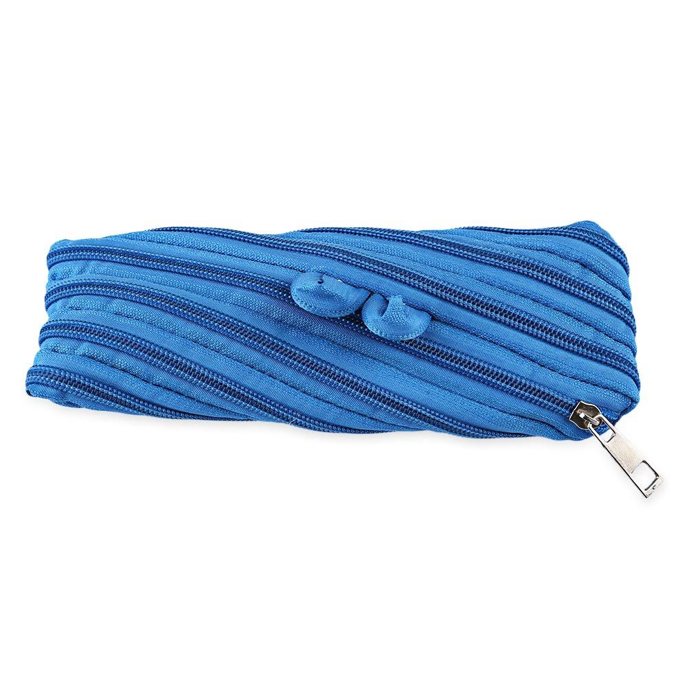 Trendy Big Eye Pattern Design Zipper Decoration Pure Color Pencil