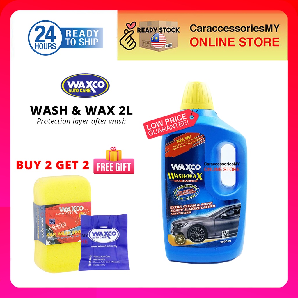 Waxco Wash & Wax Car Shampoo (2 Litre) sabun kereta cuci 洗车液