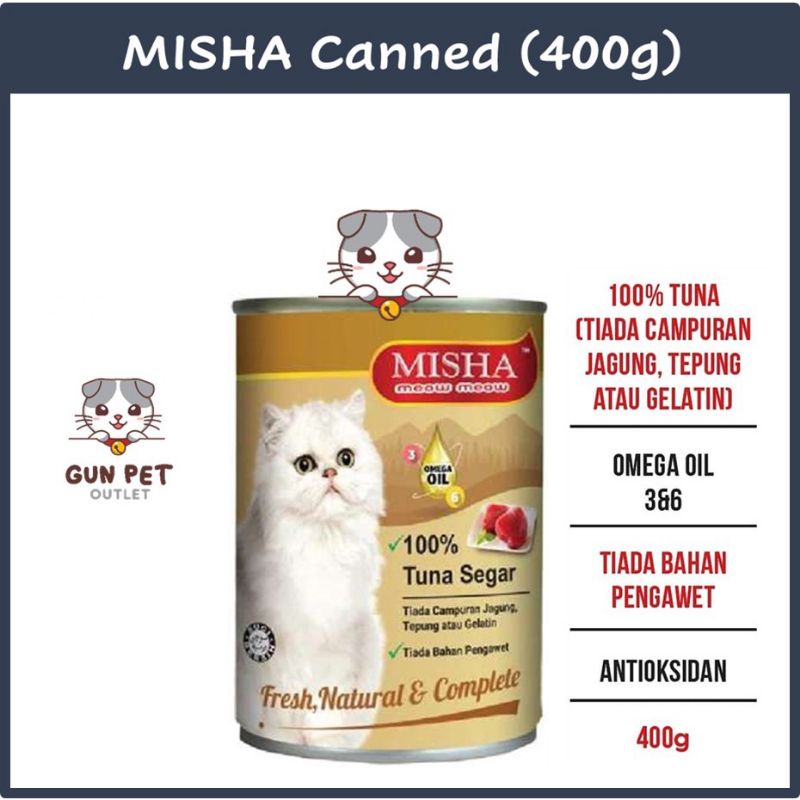 Misha Cat Wet Food Canned Food  Makanan Kucing Basah  Shopee 