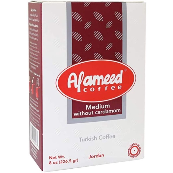 Clearance Al Ameed Gourmet Turkish Ground Coffee Medium Roast Without
