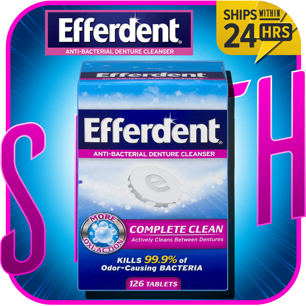 Efferdent Denture Cleanser Tablets 126 Tablets / 102 Tablets Shopee