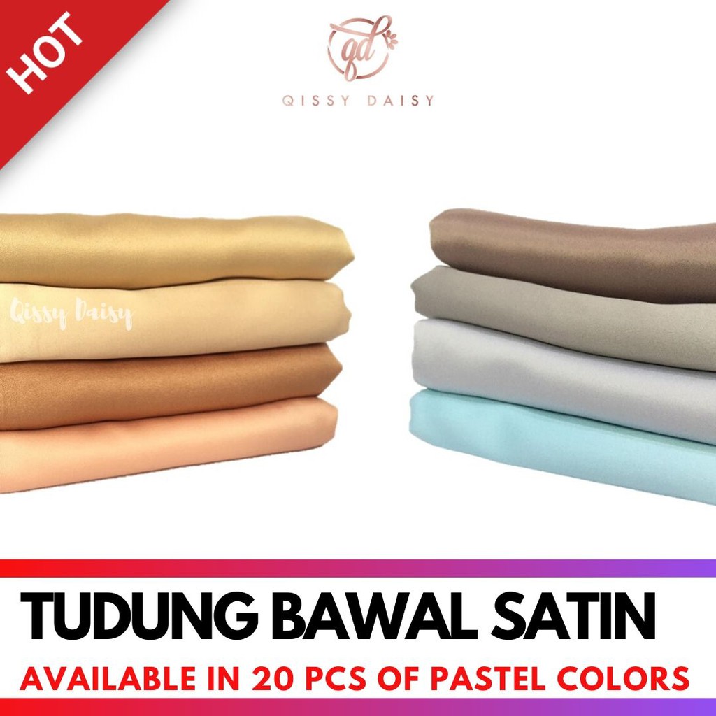 Tudung Bawal Satin plain Bidang 45 Luxe Matte | Shopee Malaysia