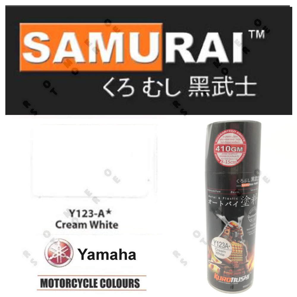 Samurai Spray Paint Yamaha Motorcycle Colours Y123-A Cream White