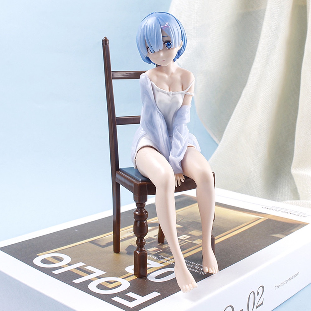 15cm Relax Rem Pajamas Figure Re:Life In A Different World From Zero  Rem Anime Figure Rem Chair Action Model Toys