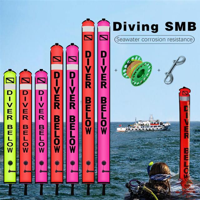 NiteScuba SMB Safety sausage Dive float buoy set Aluminum Spool Finger