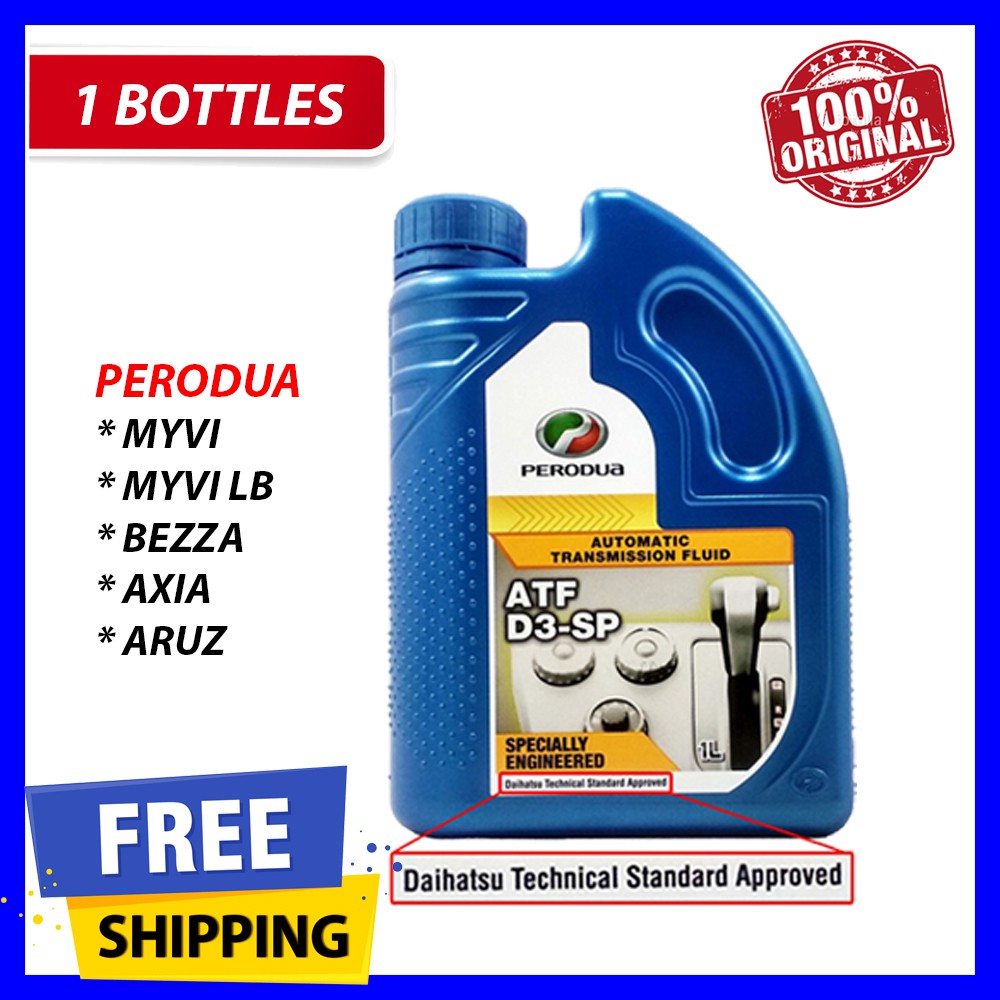 2020 New Packing Perodua Atf Sp3 Auto Transmission Fluid Oil 1l Myvi Alza Viva Axia Bezza Aruz D3 Sp Shopee Malaysia