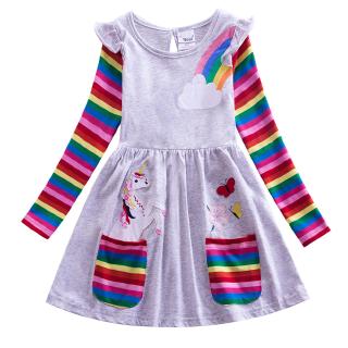 HOT SALE Girls Clothes Unicorn  Dress Baju  Anak  Perempuan 