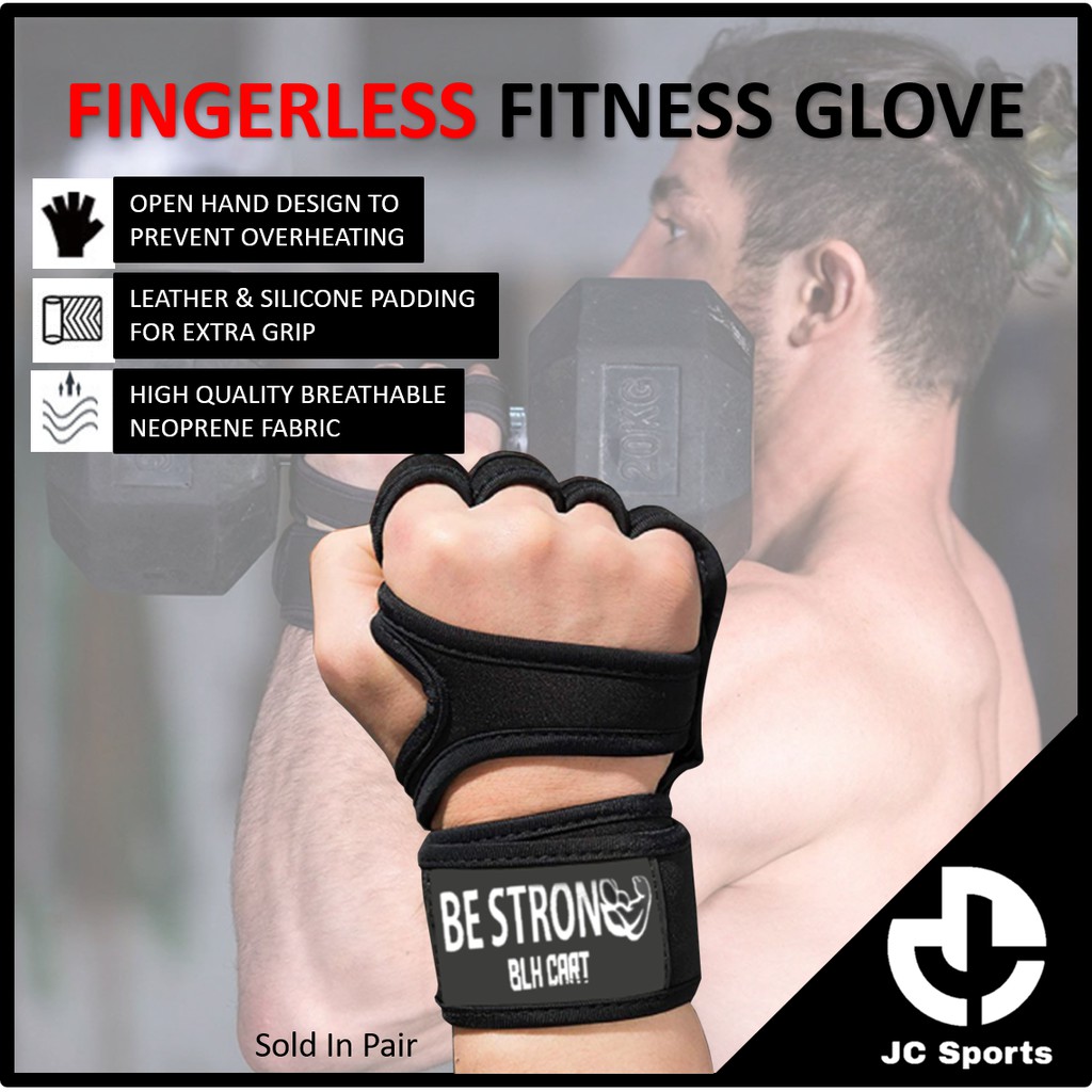 JC Gym Glove Wristband Wrist support Half Finger Glove Gym Gloves Men Sport Glove Workout Glove Man Wrist Guard 健身手套