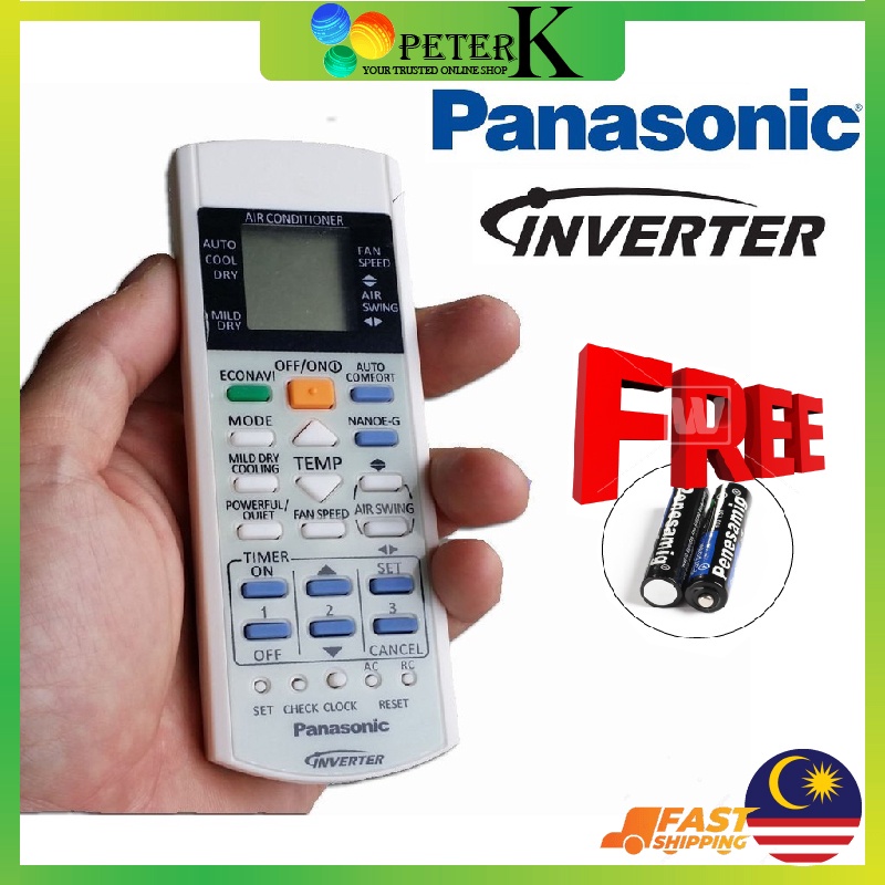 Universal Panasonic Air Cond Aircon Aircond Remote Control ECONAVI ...