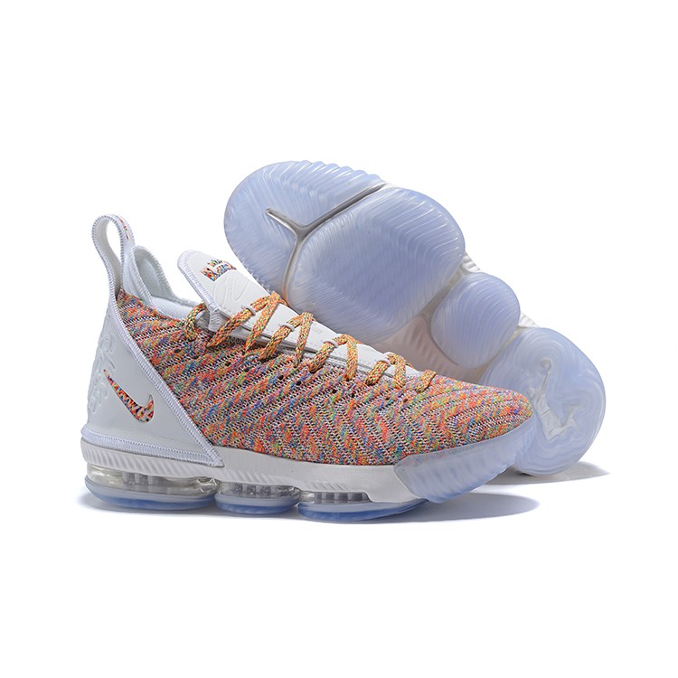 lebron 16 white multicolor