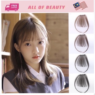 【Ship from KL】Real Human Hair🔥Women Mini Fake Hair Clip Hair Air Bangs Wig刘海假发片