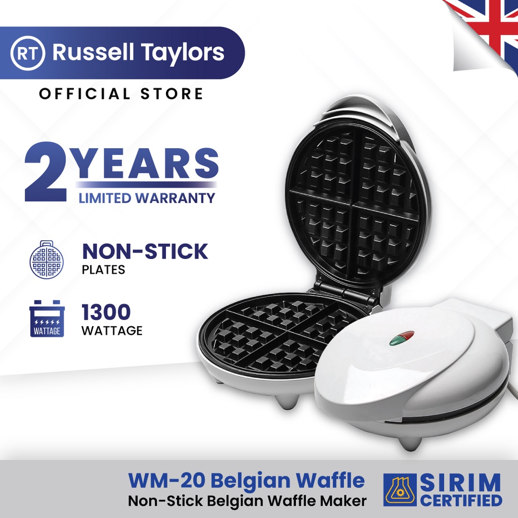Russell Taylors Belgian Waffle Maker WM-20