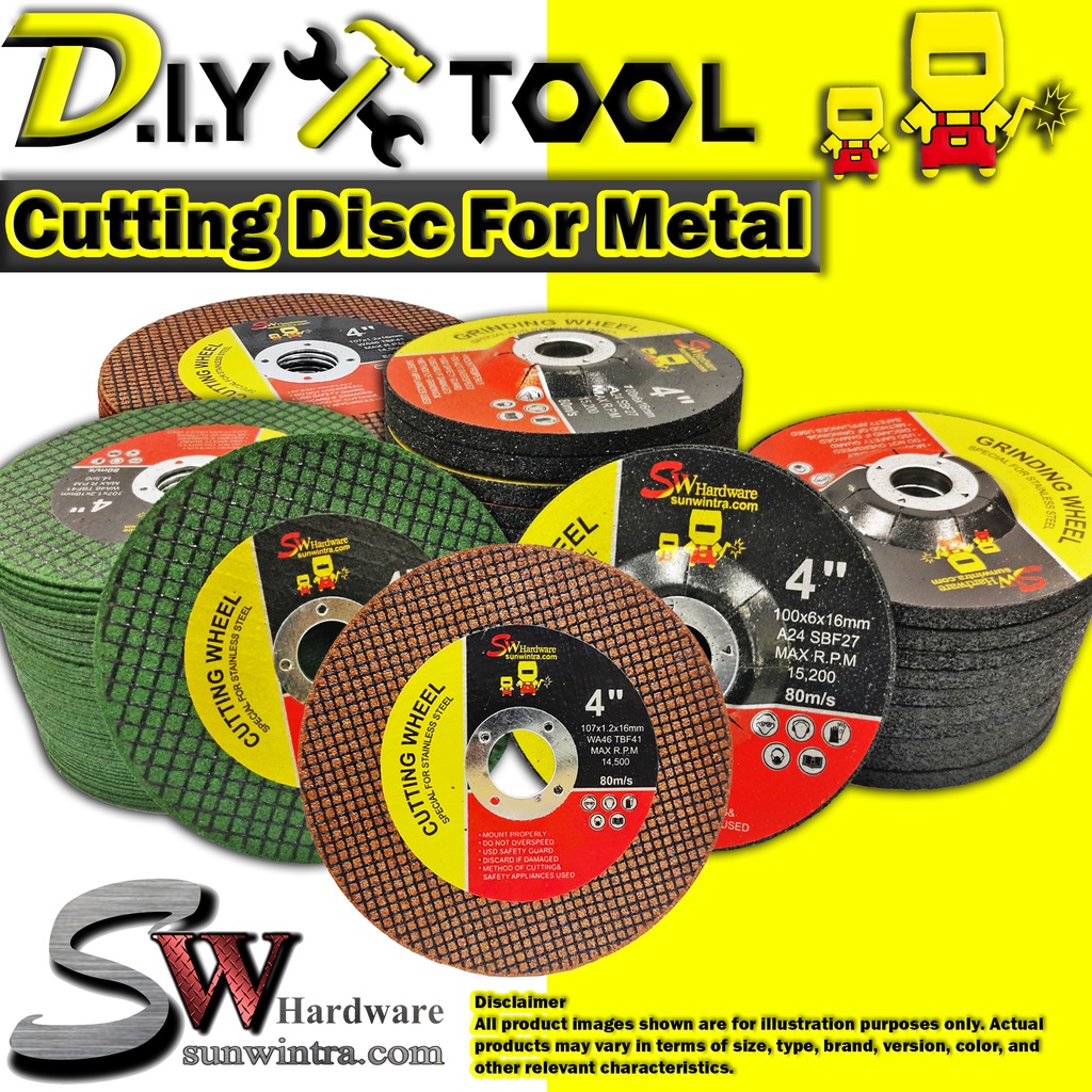 SW Hardware Professional 4 Inch Cutting Disc Premium / Standard For
