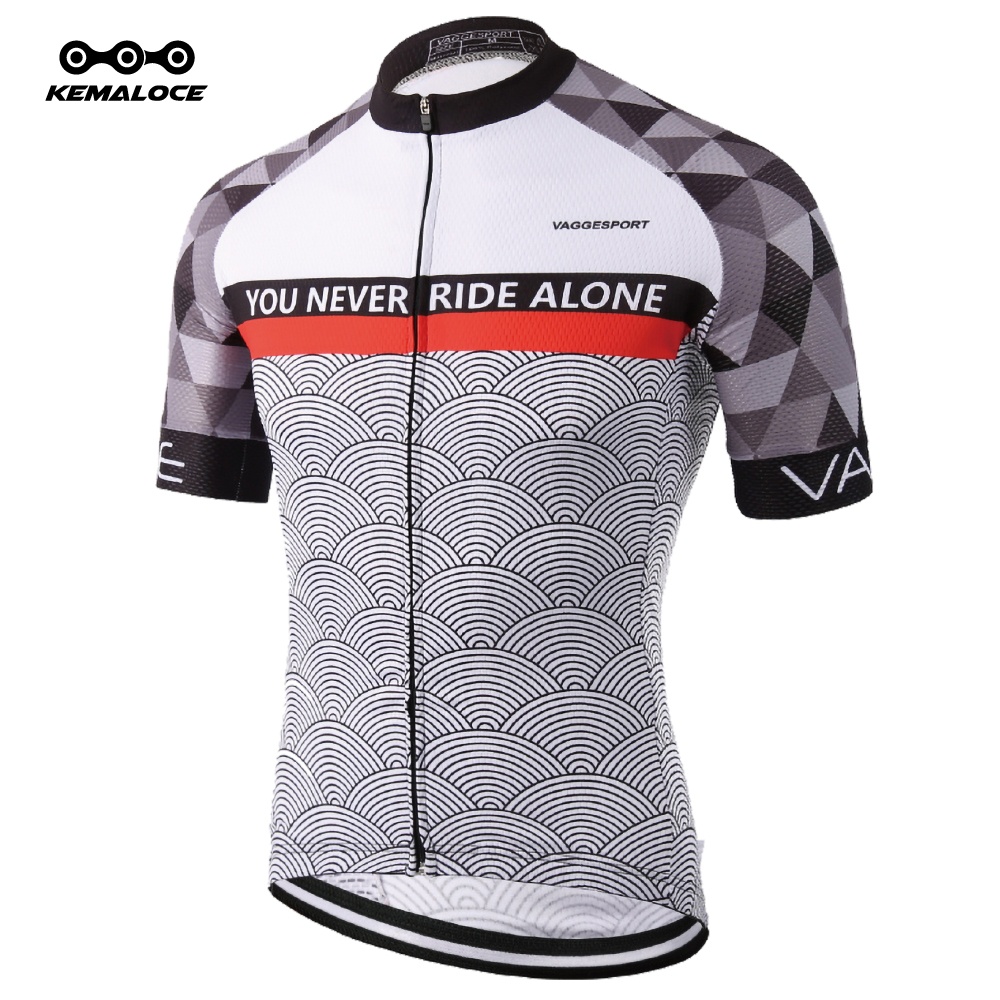 KEMALOCE Cycling Jersey 2024 Professional Road Race Reflective Gray Bicycle Shirt Eco-Friendly Bike Clothes