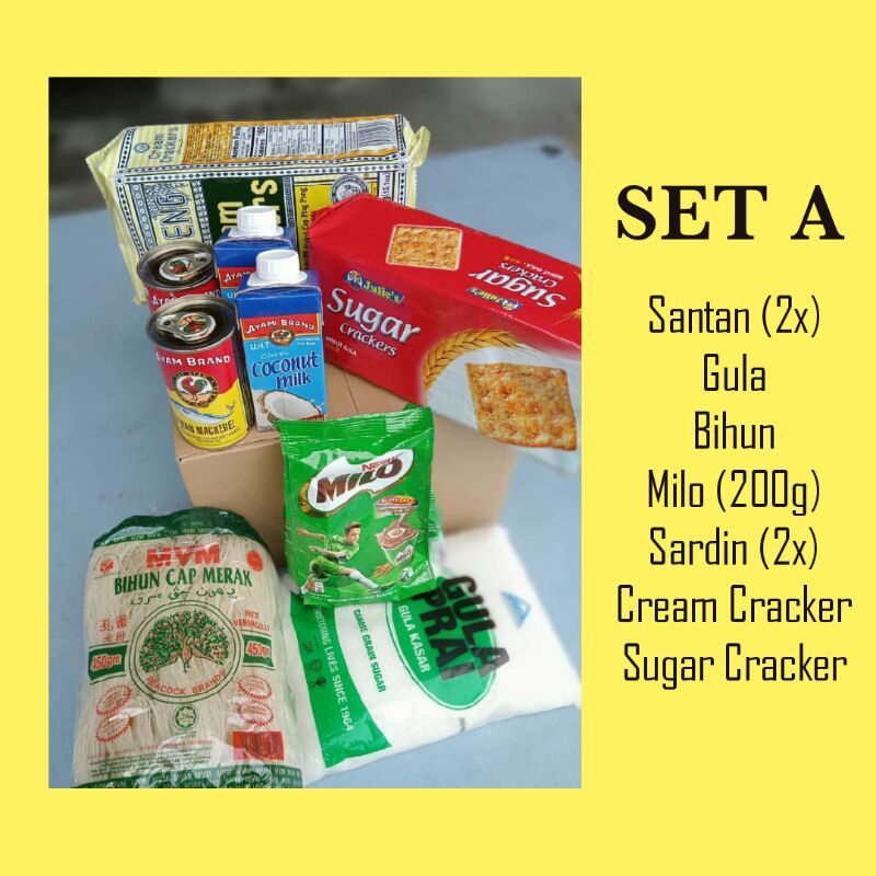 Buy Duduk Rumah Set A Combo Box Bakul Makanan Pakej Makanan Barang Keperluan Bantuan Prihatin Daily Needs Seetracker Malaysia