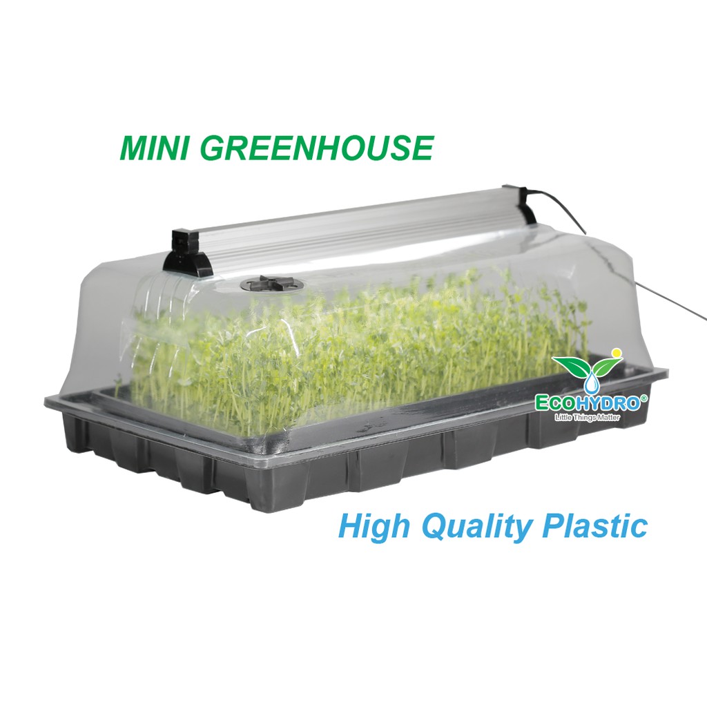 Mini Greenhouse seedling microgreen green house tray led grow light