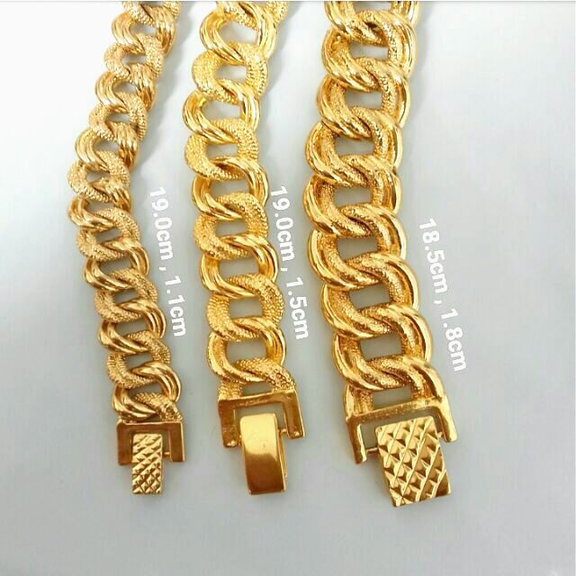 Sajat Gold  Korea 24K Coco  916  Copy 24K Gold  Bracelet 