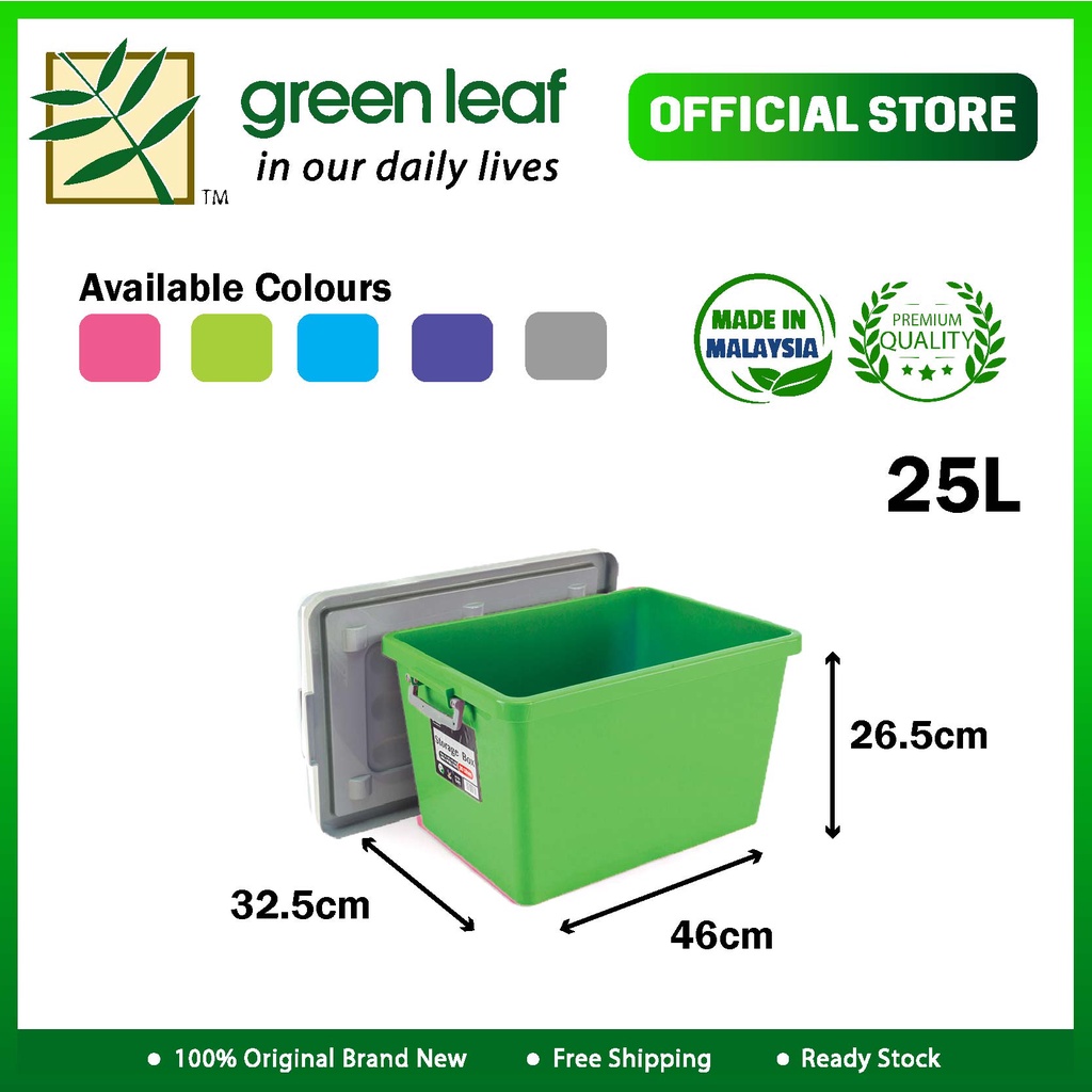 Greenleaf Storage Box (water=25L) (dimensions=30L) With 6 Wheels (46cm x 33cm x 27cm) G-611