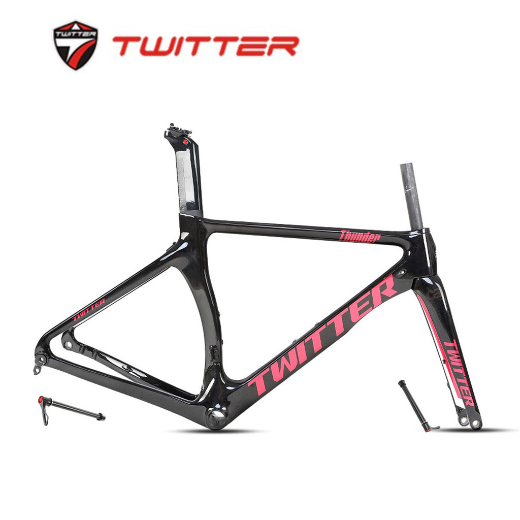 Bicycle frame TWITTER carbon fiber road bike ultralight variable speed breaking wind bending