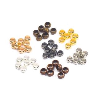 Copper Ball Crimp End Beads【Dia 1.5/2 /2.5 /3 /4mm】Stopper Spacer Beads For Diy Jewelry Making Findings