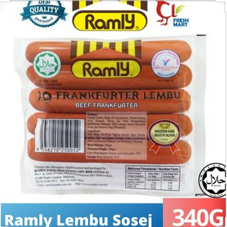 Ramly Beef Frankfurter Sosej 340g Shopee Malaysia