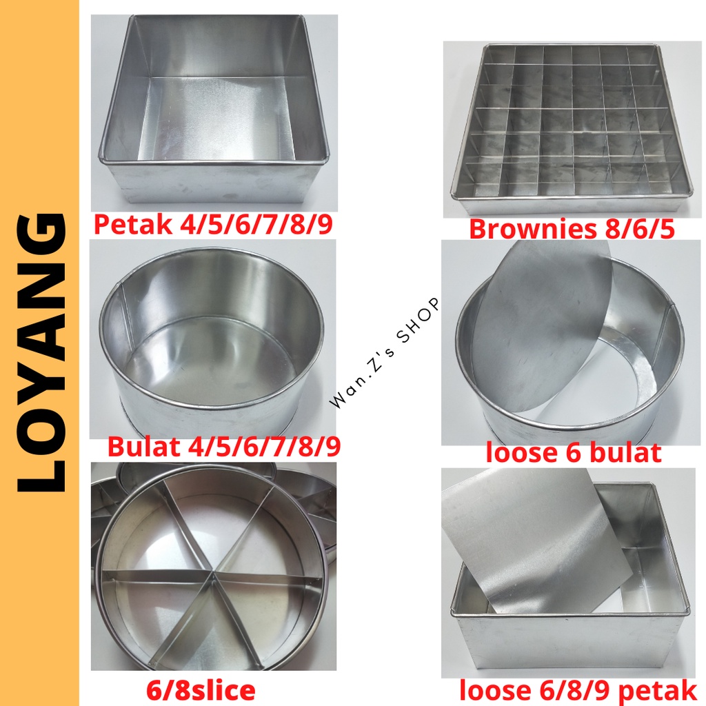 Buy Loyang Petak Loyang Segi Empat Brownies Loyang 5 6 7 8 9 Inci Loyang 6 Inci Loyang 8 Loyang Kek Lapis Inci Redai Kek Seetracker Malaysia