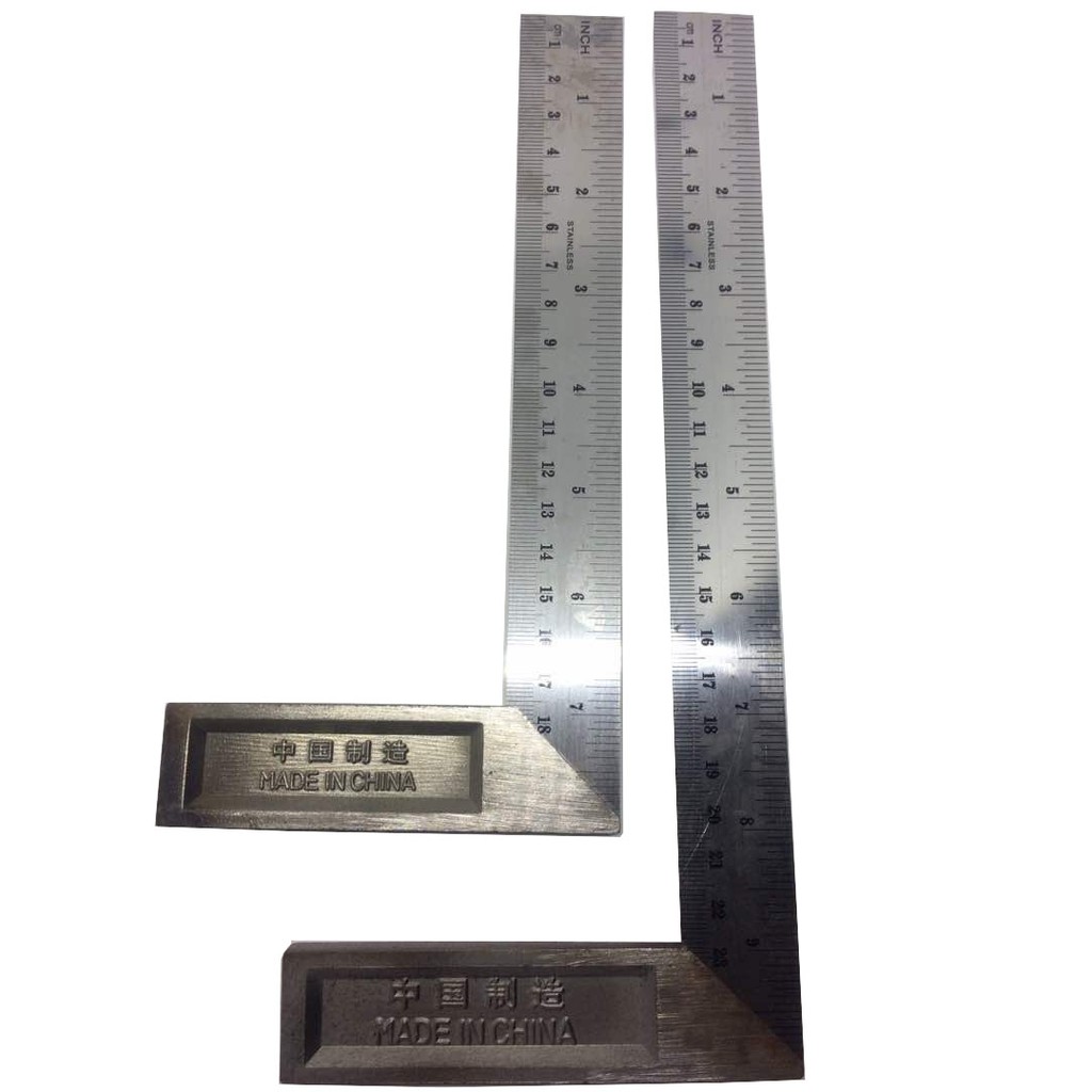 Length Stainless Steel L Square Angle Ruler Pembaris Besi 