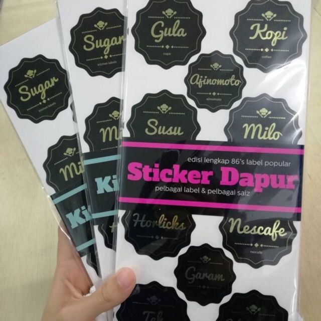 Kitchen Labels  Sticker  Dapur  Label  Rempah Bahan  