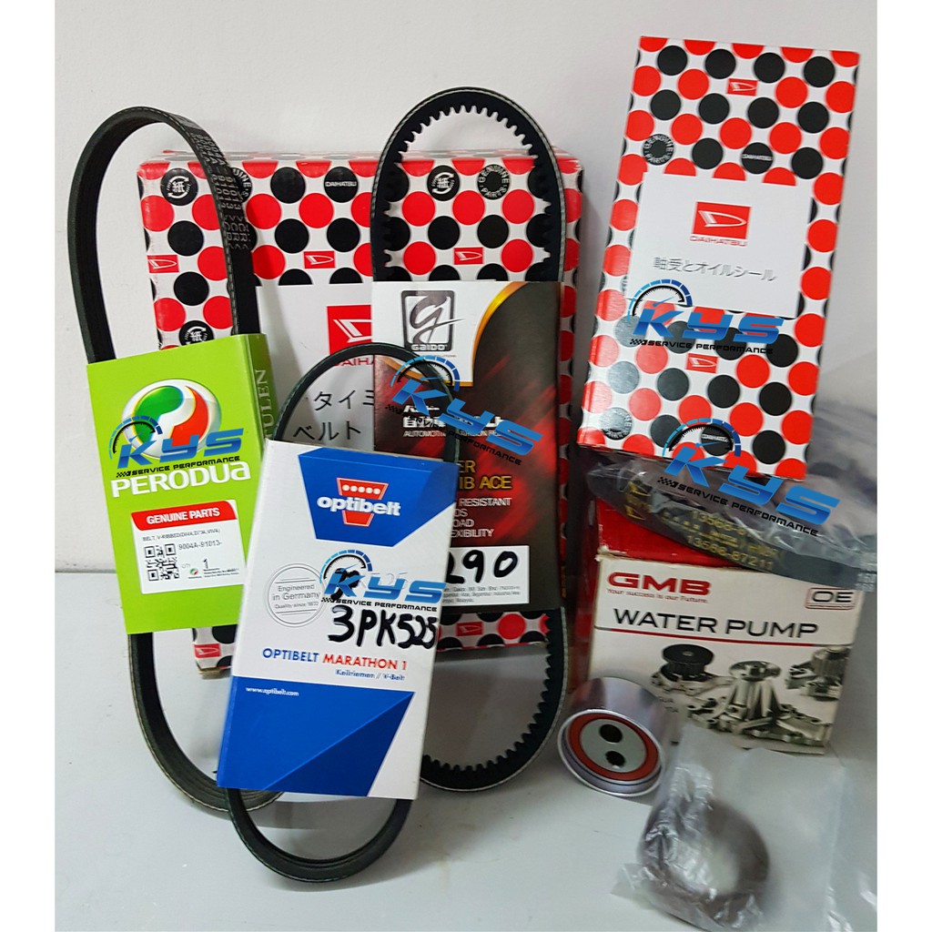 Timing Belt Kit Set V Belt Water Pump Perodua Viva 660 850 1 0cc Kenari Kelisa Myvi 1 0 Kancil 660 850 Kembara Shopee Malaysia