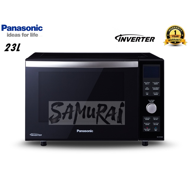 PANASONIC DOUBLE HEATER INVERTER MICROWAVE OVEN 23L NNDF383B READY STOCK KETURHAR