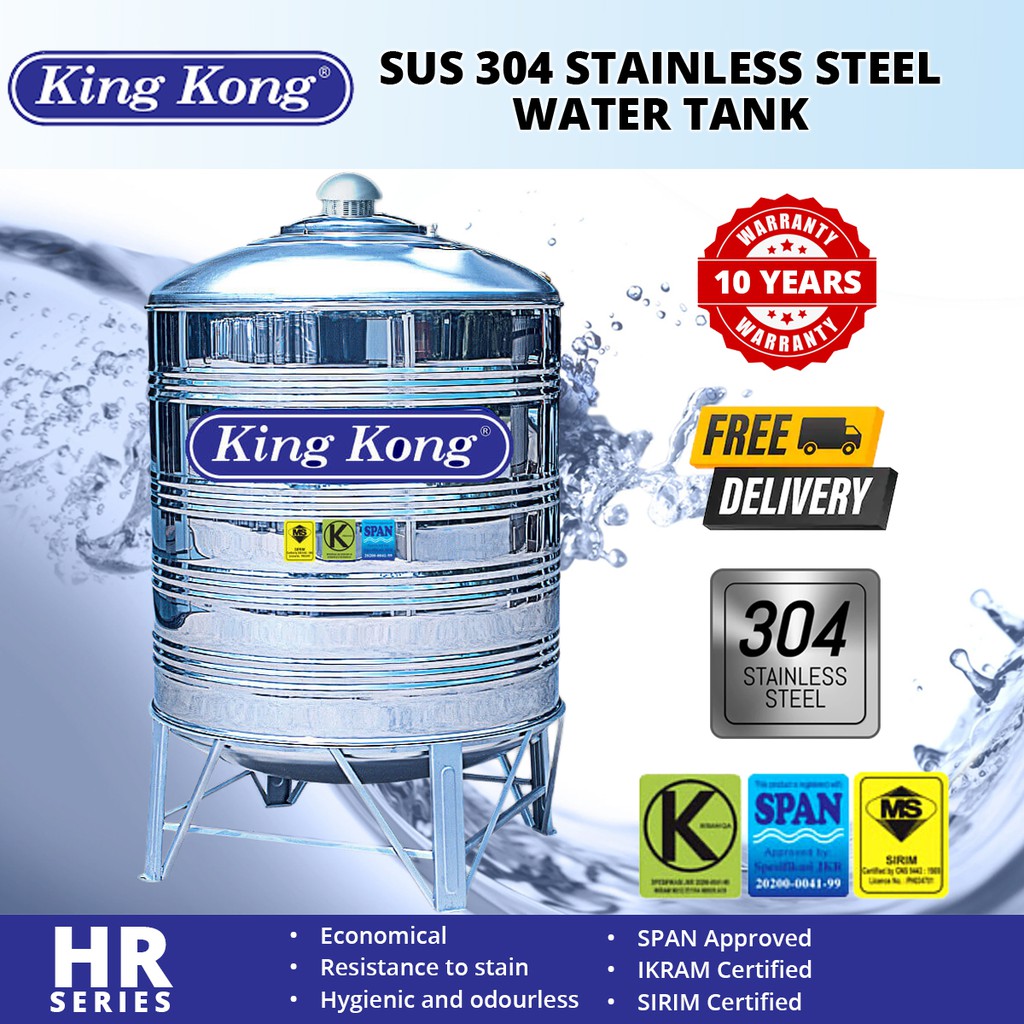 King Kong Hr Series Stainless Steel Sus304 Water Tank Tangki Air With Stand Shopee Malaysia 5163