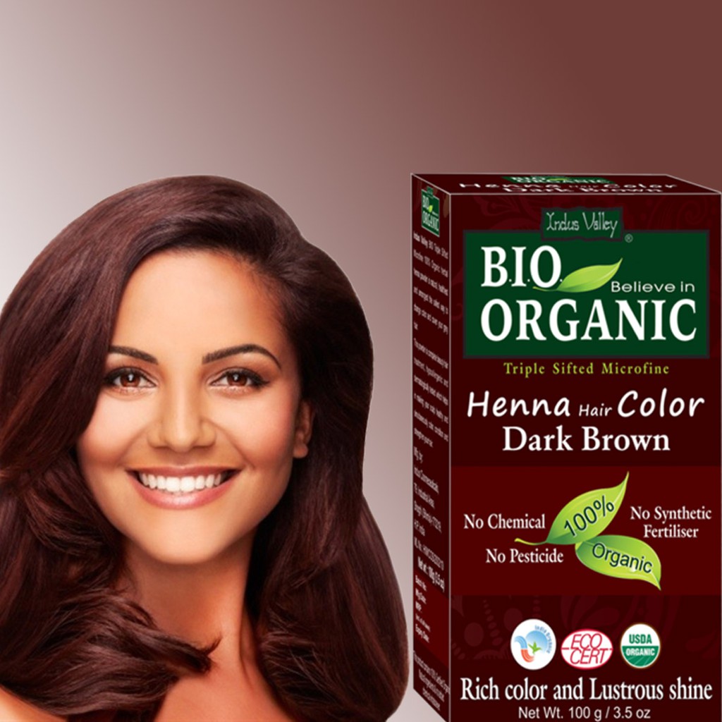 Indus Valley Bio Organic Dark Brown Chemical Free Henna Hair Color (100 g)  | Shopee Malaysia