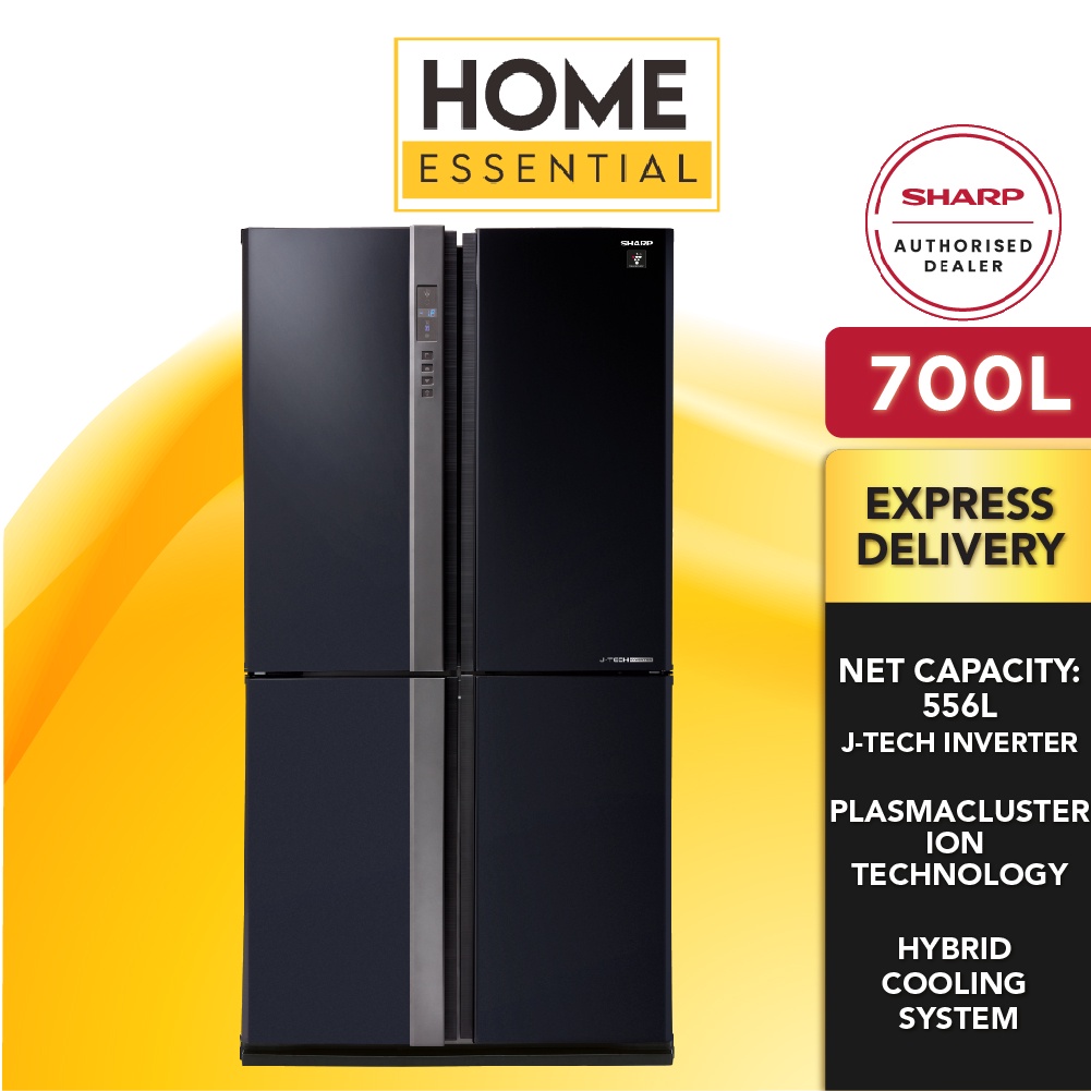 Free Shipping Sharp 700l Sjf858vmbk Multi Door J Tech Inverter Refrigerator Fridge Peti Sejuk Peti Ais