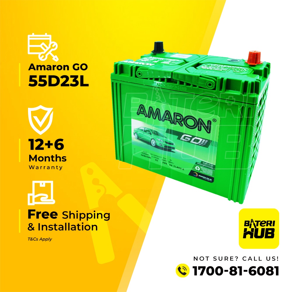 [ 55d23l Amaron Go ] D23 D23l Car Battery Bateri Kereta Proton