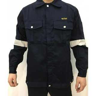 QUEST Safety Reflective Workwear Jacket Navy Blue with Logo