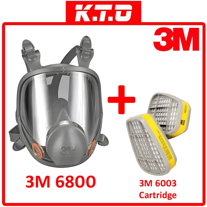 3m 6800 Full Face Respirator Medium Mask 3m 6003 Organic Vapor Acid Gas Cartridge Shopee