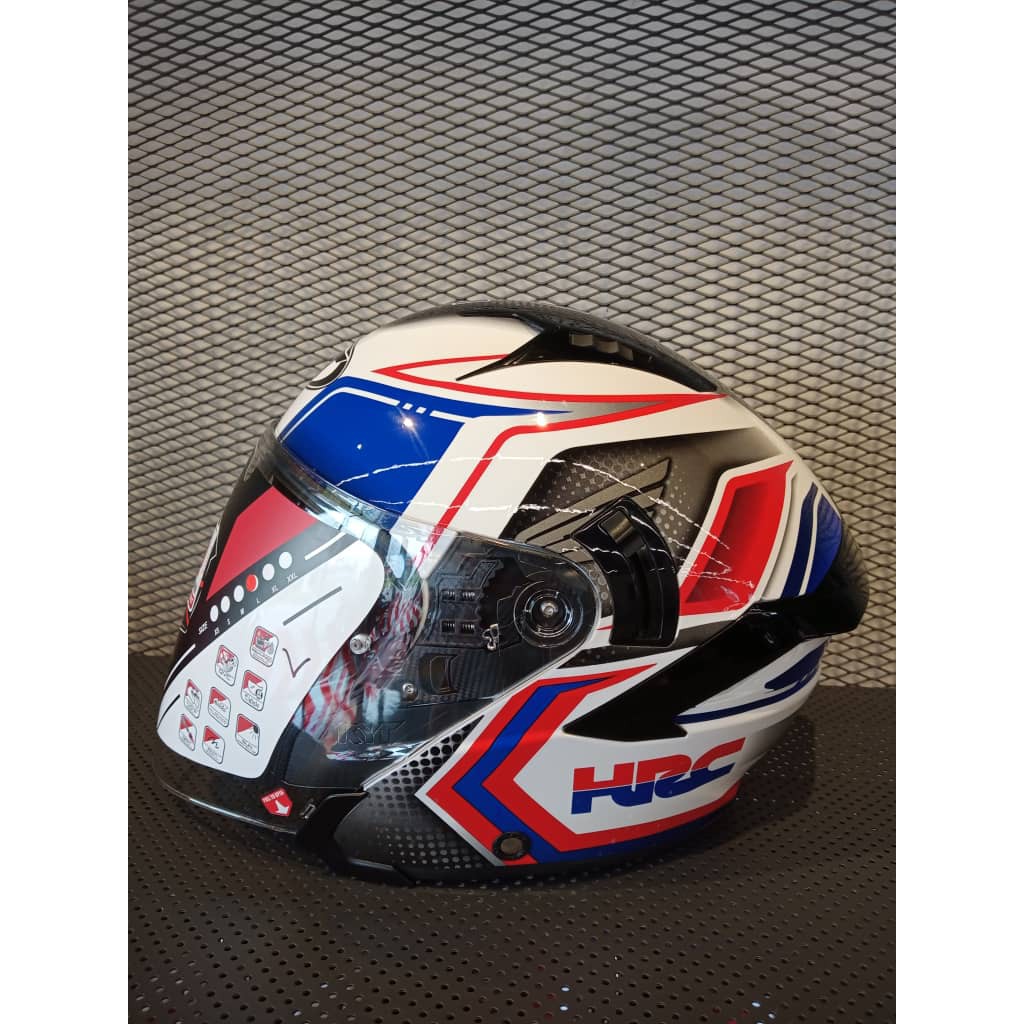 Honda Merchandise 100 Original Kyt Helmet Nfj Hrc Motorcycle Double Visor Shopee Malaysia