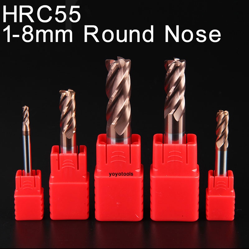 18mm HRC55 4Flute Round Nose End Mill With coating Milling Cutter