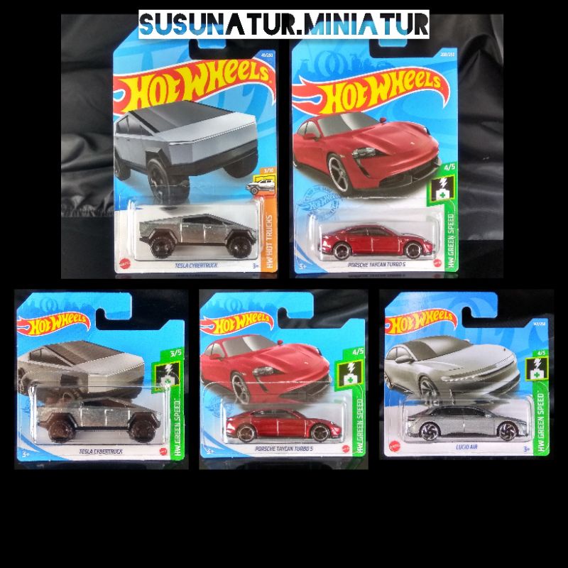 Hot Wheels TESLA CYBERTRUCK | ZAMAC | PORSCHE TAYCAN TURBO S | LUCID