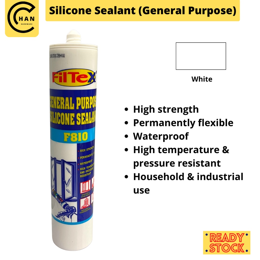 Filtex F810 Silicone Sealant General Purpose Rubber Sealer Adhesive